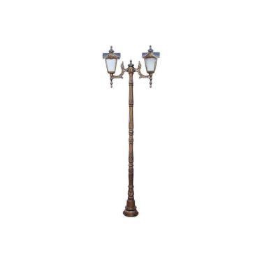 Imagem de Poste Colonial Madri Para Jardim Alumínio 02 Luminária 1,71M