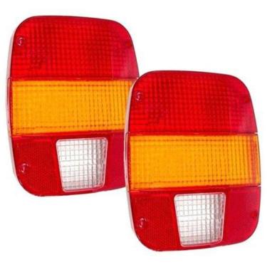 Imagem de Par Lente Lanterna Traseira Caminhão Ford Vw Troller Marmita