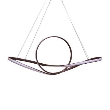 Imagem de Lustre Pendente Nordecor Wari 2080 Marrom Led Bivolt