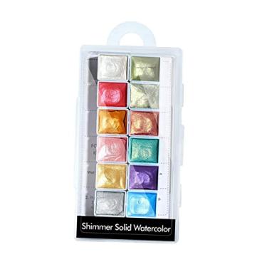 Imagem de NC 6 Cores Sortidas Paleta de Tintas de Aquarela Sólidas Brilhantes E Cintilantes Pintura DIY Pigmentos Nail Art DIY Unhas/Dedos, Pintura DIY - 04, Tamanho real