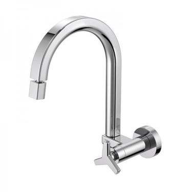 Imagem de Torneira para Cozinha Docol City Parede Bica Alta Cromado 1/2,3/4"