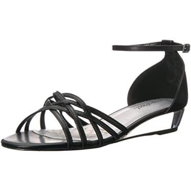 Imagem de Easy Street Sandália plataforma feminina Tarrah, Acabamento envernizado preto/preto, 11