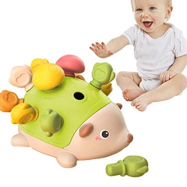 Imagem de aprendizagem ouriço – Montessori brinquedos aprendizagem ferramentas reconhecimento cores com inserções requintadas | Montessori inserindo ouriço brinquedo presente para Halloween,