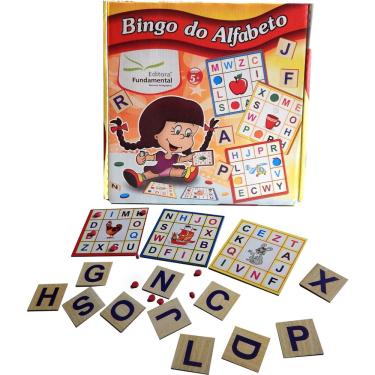 Jogo Educativo Bingo Letras C/ 32 Palavras Infantil