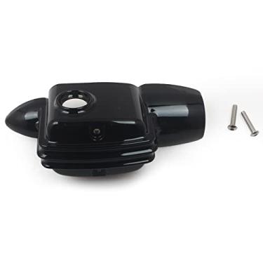 Imagem de FINMOKAL Cobertura do cilindro mestre do freio traseiro cromado preto adequado para turismo Electra Glide 2008-2019