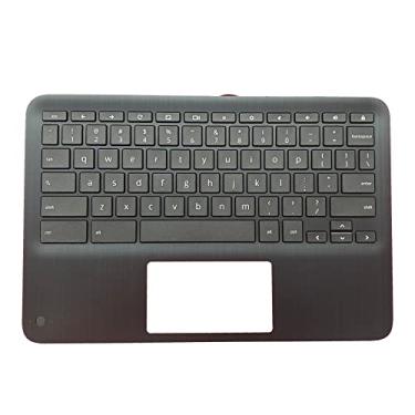 Imagem de Substituição para HP Chromebook x360 G3 EE 11 Capa de Laptop Apoio de Palma Montagem do Teclado Peça L92215-001