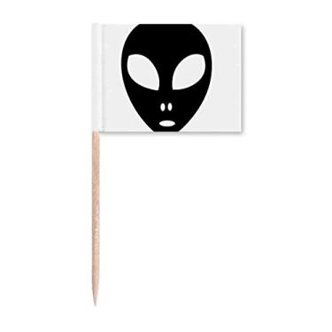 Imagem de Universo Alien Cabeça de Monstro Retrato Bandeiras Marcador Topper Decoração de Festa