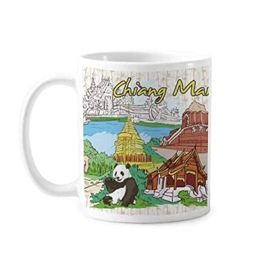 Imagem de Thailand Chiang Mai Panda Temple Caneca Cerâmica Café Porcelana Utensílios de Mesa