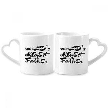 Imagem de Conjunto de canecas de porcelana para casais, festivais Okayest Father Festival da Worldâ€s