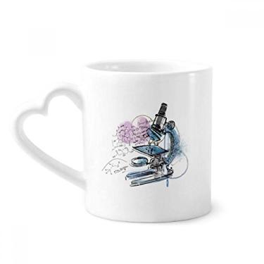 Imagem de Caneca de microscópio Química Kowledge Caneca de café cerâmica copo de coração de vidro