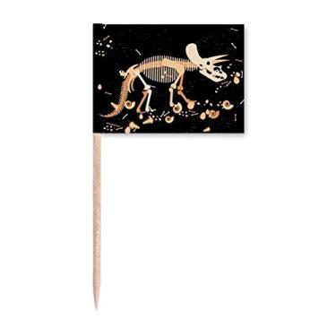 Imagem de Bones Bone Miniatura Dinossauro Palito de Dente Marcador Topper Decoração de Festa