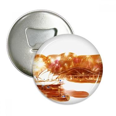 Imagem de Austrália Sydney Ópera e Ponte Abridor de Garrafas Imã de Geladeira Emblema Multifuncional