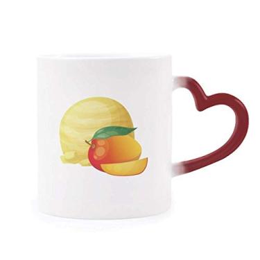Imagem de Caneca de picolés com bola de sorvete de maçã, caneca que muda de coração vermelho sensível ao calor