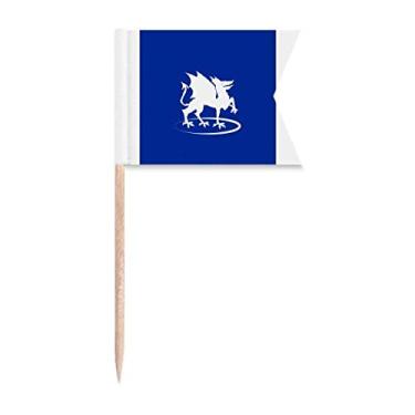 Imagem de Bandeiras externas para palito de dente Flame Gods Beasts, capacidade ferociosa externa, marcação, para bolo de festa, comida, placa de queijo