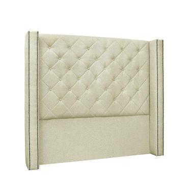 Imagem de Cabeceira Vicenza Cama Box Queen 160 Cm Linho Rustico