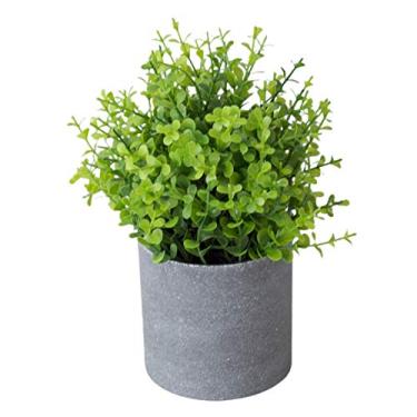 Imagem de heave Mini plantas artificiais em vaso, arbusto de plástico falso, plantas verdes artificiais para decoração de casa, jardim, banheiro, presente de boas-vindas, 13