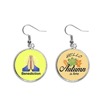 Imagem de Brinco de folha de outono com mãos de expressão da Blessing Prayer