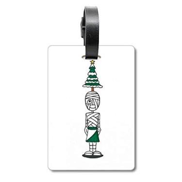 Imagem de Egypt Mummy Horus Árvore de Natal 01 Bolsa de Bagagem Etiqueta Cartão de Bagagem Scutcheon Etiqueta