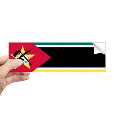 Imagem de DIYthinker Adesivo retangular de Moçambique, bandeira nacional da África, para notebook, janela
