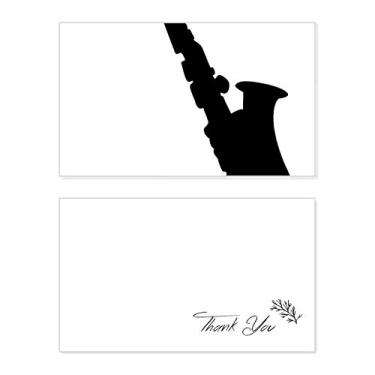 Imagem de Cartão de agradecimento de aniversário com sax música clássica, lembrança de casamento