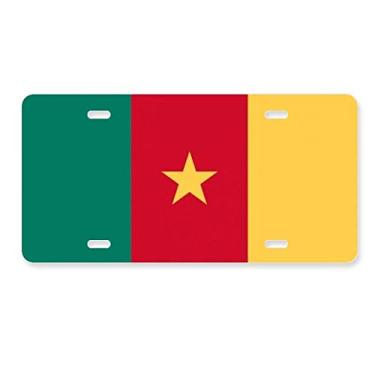 Imagem de DIYthinker Bandeira nacional dos Camarões da África, placa de carro decoração de aço inoxidável