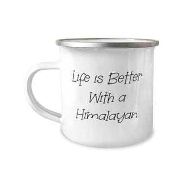 Imagem de Life is Better With a Himalayan. Caneca de camper de gato do Himalaia de 355 ml, Inspire gatos do Himalaia para amantes de gatos