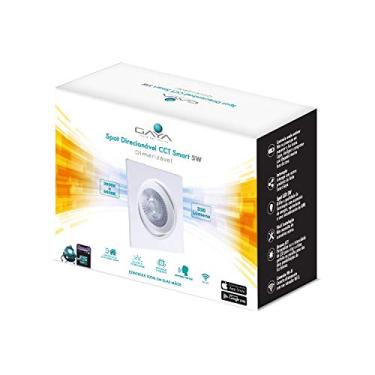 Imagem de Smart Spot Direcionável Quadrado CCT Dimerizável, Compatível com Alexa, Marca Gaya, Branco