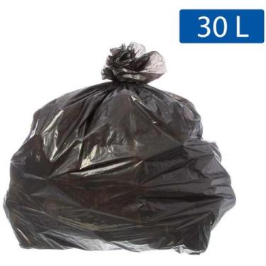 Imagem de Saco Para Lixo 30 Litros Preto 59X62cm - 10 Un - Ecoplan