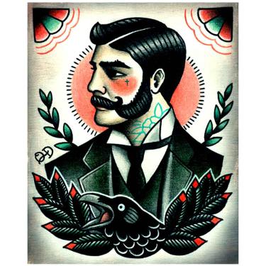 Imagem de Placa Decorativa Para Barbearias Quyen Dihn victorian Gentleman