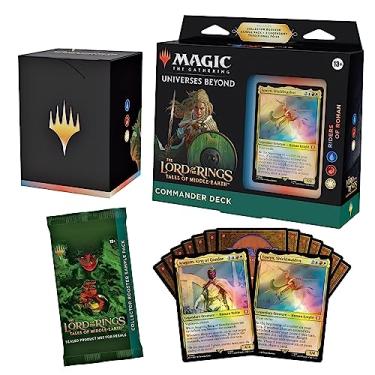 Imagem de Magic: The Gathering The Gathering The Lord of the Rings: Tales of Middle-earth Commander Deck - Riders of Rohan (baralho de 100 cartas, pacote de amostra de 2 cartas para colecionador + acessórios)