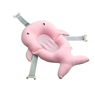 Imagem de Tapete de Banho para bebê Universal Antiderrapante Macio Travesseiro de Banheira de bebê Secagem Rápida Leve Almofada de Banho Infantil para Recém-nascido (Rosa)