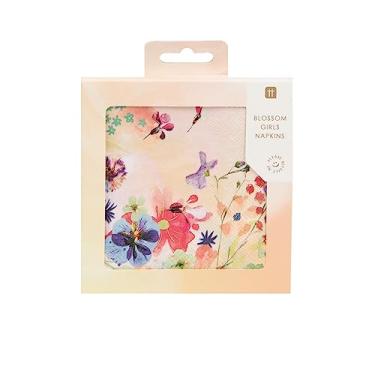 Imagem de Talking Tables Pacote com 20 guardanapos de papel florais premium ideais para festas de chá da tarde – aniversário – casamento – chá de bebê ou noiva, rosa