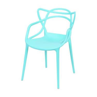 Imagem de Conjunto 4 Cadeiras Sala De Jantar 54X43x83,5cm Azul - Or Design