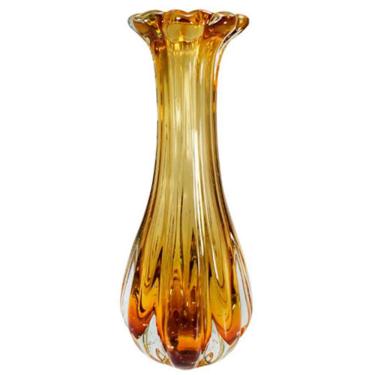 Imagem de Vaso de murano Lamezia âmbar 18x37 cm 