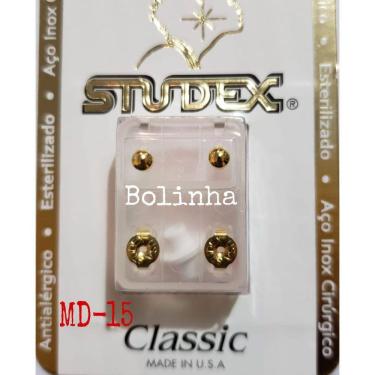 Imagem de Brinco Studex Classic 4Mm Bolinha Média Dourado