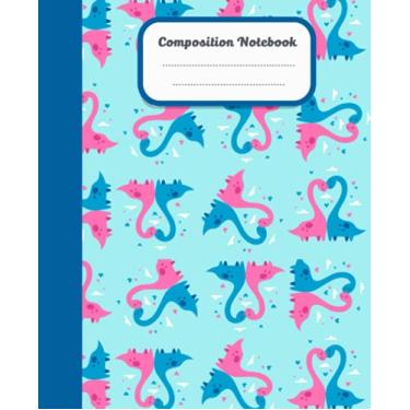 Imagem de Primary Composition Notebook: Story Journal Paper, Draw and Write Journal | Dinosaur Design | Picture Space School Exercise Book and Dashed Midline, ... Pages - (Kids Dragon Composition Notebooks)