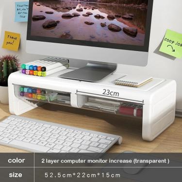 Imagem de Desktop computador aumentando rack de exibição de mesa de escritório suporte de base de tela teclado