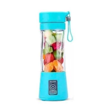 Imagem de Garrafa Mixer Portátil Azul Juice Cup Portatil 380Ml Usb