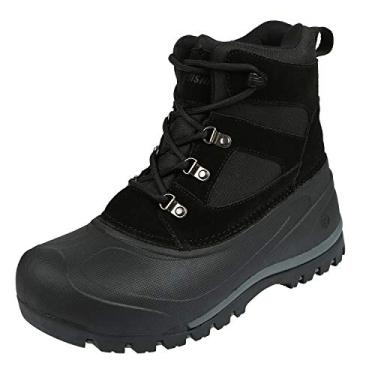 Imagem de Northside Bota masculina Tundra com cadarço para clima frio, Preto, 10