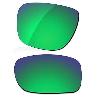 Imagem de LenzReborn Lente polarizada de substituição para óculos de sol Oakley Turbine OO9263 - Verde gramado - espelhado polarizado