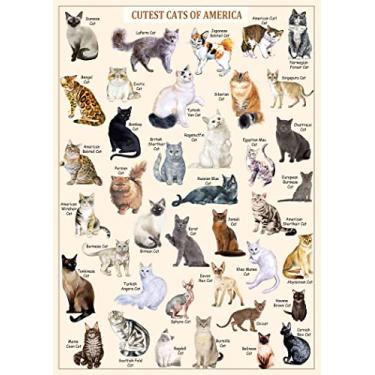 Imagem de Cat Puzzles for Adults 1000 Pieces and Up,Vintage Kitty Puzzles for Adults, Animal Feline Jigsaw Puzzle Kittens