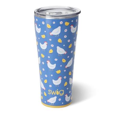 Imagem de Swig Life Copo XL de 940 ml, copo de caf isolado com tampa, compat vel com porta-copos, pode ser lavado na lava-lou as, a o inoxid vel, canecas de viagem extragrandes isoladas para bebidas quentes e