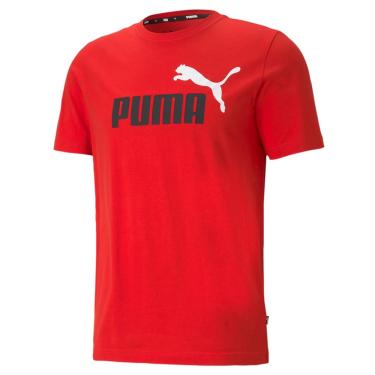 Imagem de Camiseta Puma Ess + 2 Logo Masculino -Vermelho e Preto