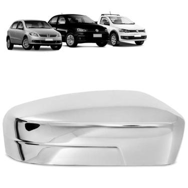Imagem de Aplique Retrovisor Gol Voyage Saveiro 2008 a 2013 Cromado LD