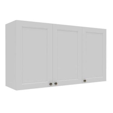 Imagem de Armário Aéreo 120cm com 3 Portas 2323 Provençal Branco