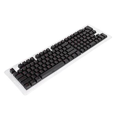 Imagem de Tbest ApsKeyboarysOPQ Teclas opacas Teclados OEM, 117 Teclas OEM Altura Duas Cores Injeção Fastn OPQ Opaque Keyor 61/64/68/71/78/82/84/87 Teclas Teclado (Letras Vermelhas Pretas)