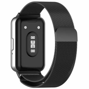 Imagem de Pulseira Magnetica-Milanese LTIMPORTS, compativel com Galaxy Fit 3 Sm-R390 (Preto)