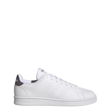 Imagem de adidas Tênis masculino Advantage, Branco nuvem, branco/cinza traço, 45