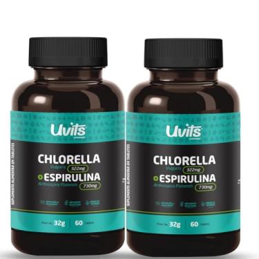 Imagem de 2x Clorella e Spirulina Total 120 Caplets - Uvits