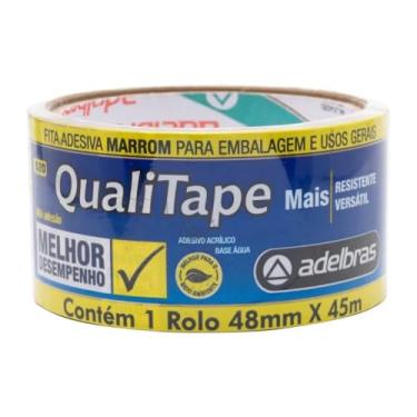 Imagem de Fita para Empacotamento, Qualitape, 48 mm X 45 metros, Marrom, Adelbras, Unidade